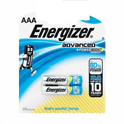 Energizer Advanced Titanium Battery AAA X92 Pack Of 2 Pieces