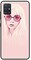 Theodor - Samsung Galaxy A51 Case Cover Pink Glitter Strips Flexible Silicone Cover