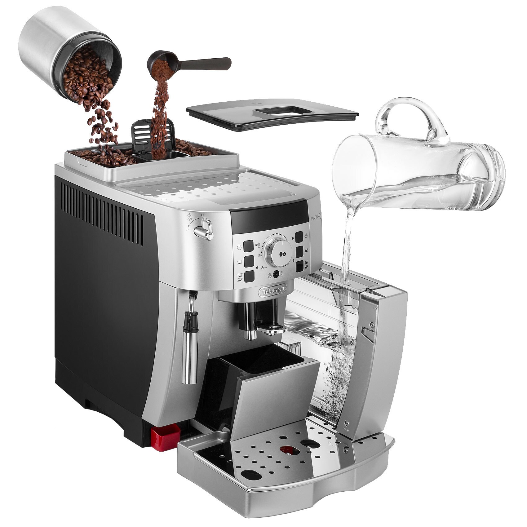 Buy Delonghi Fully Automatic 1.8L Coffee Machine Silver and Black