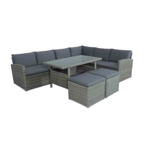 Buy Mychoice 5 Pieces Sofa Dining Set Made of Steel and Wicker Online -  Shop Home & Garden on Carrefour Saudi Arabia