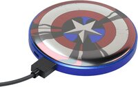 Marvel Captain America Shield Power Bank Portable Stripe Design Charges Smartphones and Tablets Officially Licensed Product  4000mAh Capacity  LED Indicator Light