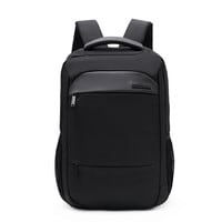 Arctic Hunter Laptop Backpack Fit 15.6 inch Business Travel Computer Bag with Luggage Strap Water Resistant Backpack with Charging Port for Men &amp; Women B00111C Black