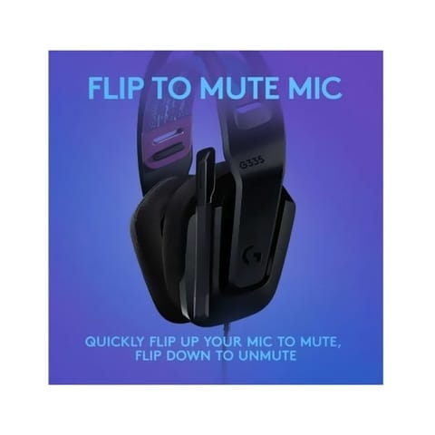  Logitech G335 Wired Gaming Headset, with Flip to Mute