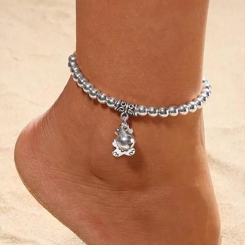 Generic - Women Silver Color Foot Feet Bracelets Ankle Chain Leg Jewelry Fast