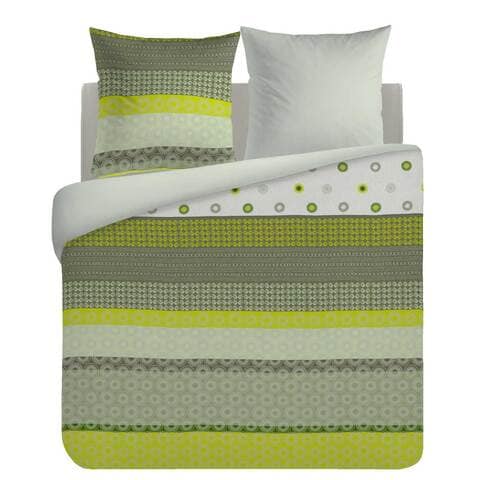 Harper Double Quilt Cover Set Stripe Green Pack of 4