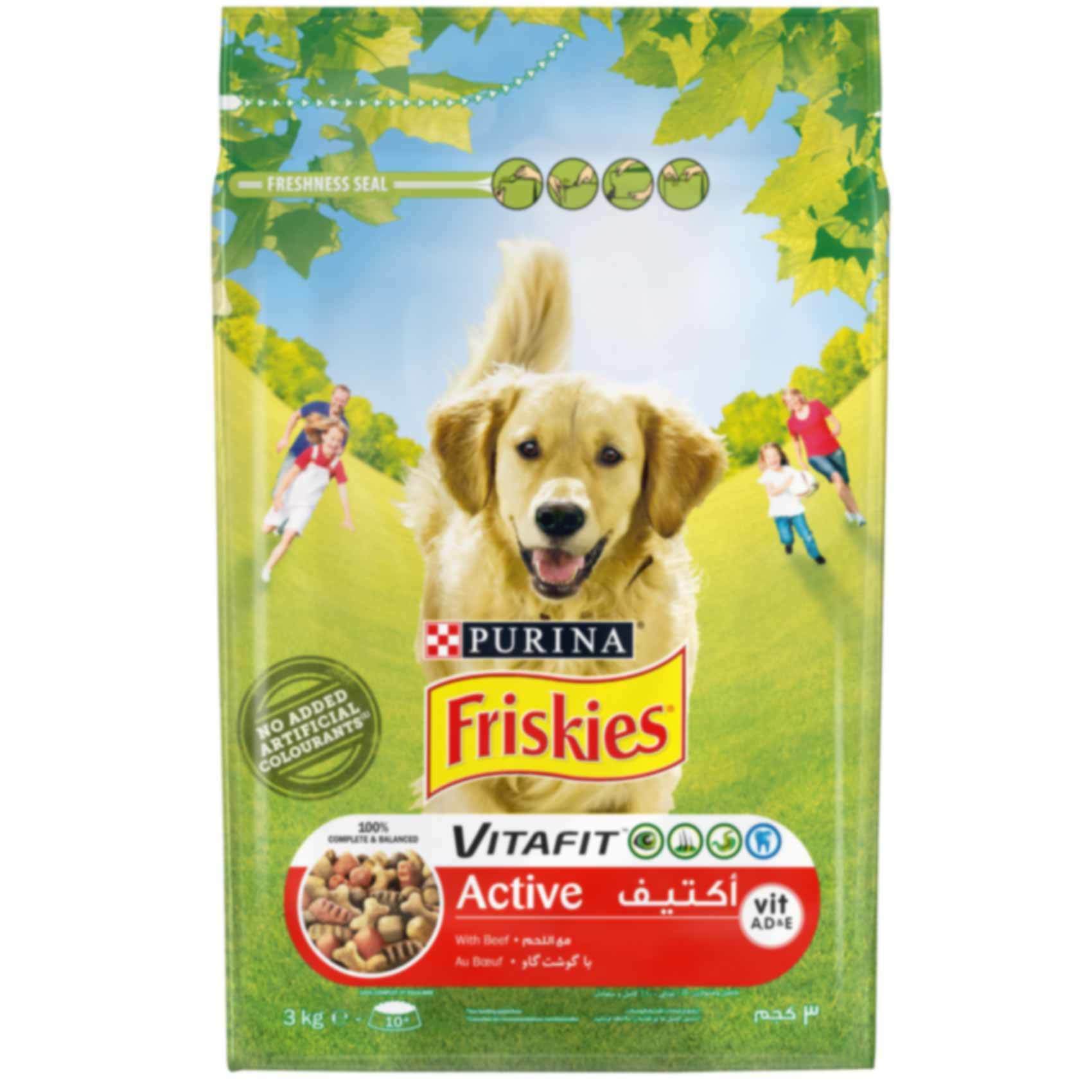 Buy Purina Friskies Active Dog Food Beef 3kg