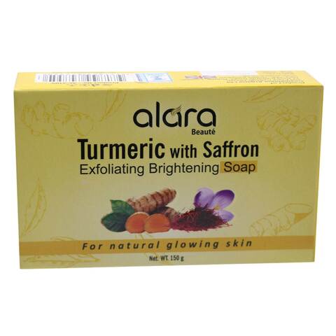 Alara Beaute Turmeric With Saffron Exfoliating Brightening Soap 150g