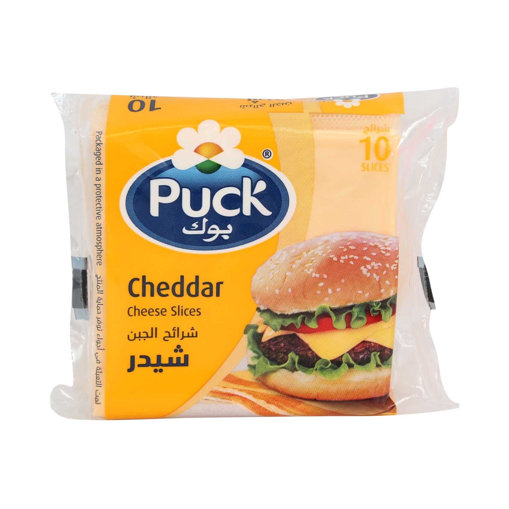 Buy Puck Cheddar Cheese 10 Slices, 200g