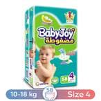 Buy Babyjoy Stretch Diapers - Size 4 - Large - 10-18 Kg - 58 Diapers in Egypt