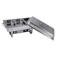 Triple Compartment Chafing Dish Silver 9L
