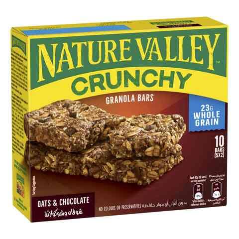 Buy Nature Valley Crunchy Oats And Dark Chocolate Granola Bars 42g Pack of 5 in UAE