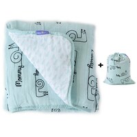 Milk&amp;Moo Baby Muslin Swaddle Blanket, Oeko Tex Certified 100%Cotton, 4-Layer Muslin Blanket, Soft, Breathable, Lightweight, Gender Neutral, Baby Blanket for Toddler Girls and Boys