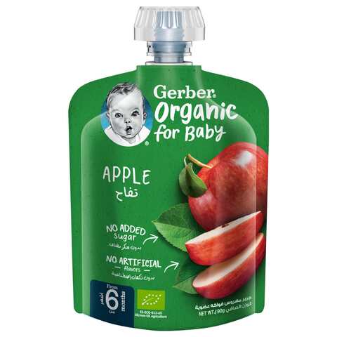 Gerber Organic Apple Puree Green 90g