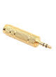 2-Piece 6.3mm 1/4 Female to 3.5mm 1/8 Male Stereo Audio Adapter Headphone Jack Gold