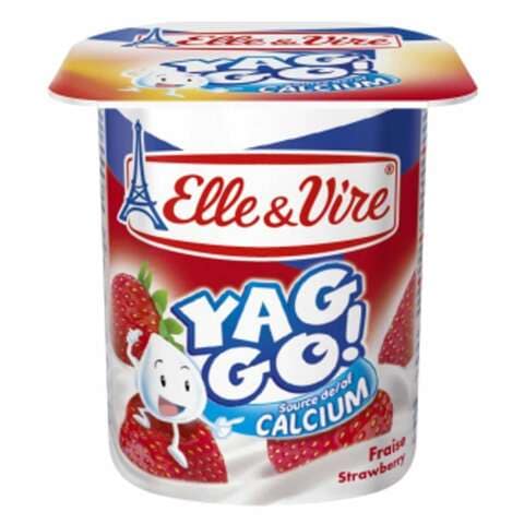 Elle &amp; Vire Yag Go! Strawberry Dessert 125g