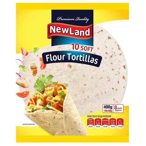 Newland Tortilla Flour 8 Inch 10 Wraps