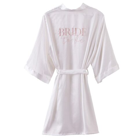 Ginger Ray Blush Hen Bride To Be Dressing Gown- White