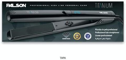 Palson Titanium Hair Straightener Professional High Line Personal Care, Very Fast Heating With LCD Screen, 35x8x8cm, 35 Watts, 30729, Black