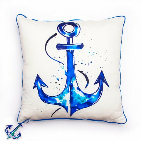 Anemoss Anchor Patterned Throw Pillow