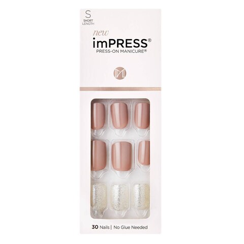 Kiss impress Press On Manicure Nail Kit One More Chance 30 Pieces