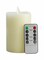 Generic Set Of 2 Flameless LED Candle Light With Remote Control Ivory 3X5Centimeter