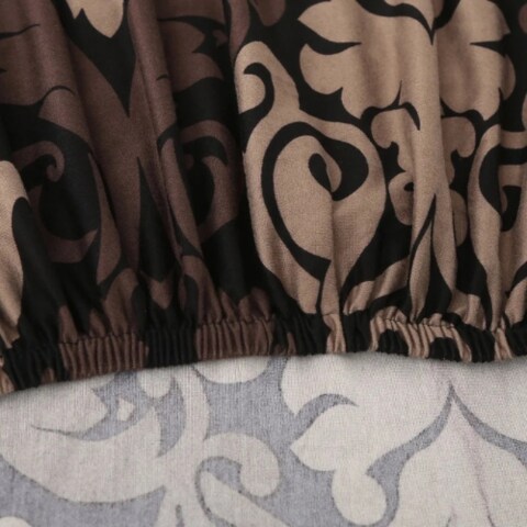 Deals For Less Luna Home Stretchable Chair Cover, Bohemia Design Brown