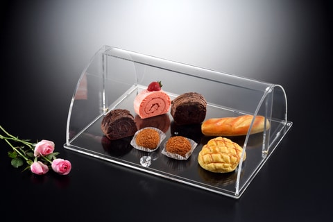 Vague Acrylic Cake &amp; Dessert Flip Box 45 cm