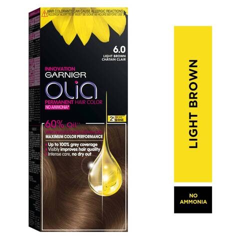 Garnier Olia No Ammonia Permanent Hair Colour 6.0 Light Brown