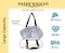 Insulated Reusable Tote Bag with Zip Closure &amp; Transparent Lid for Picnic, Traveling, Shopping, Grocery &amp; Food Carrier (Beige)