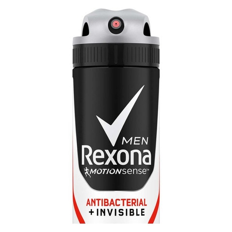REXONA Men Antiperspirant Deodorant Spray, 72 Hour Sweat &amp; Odor Protection*, Antibacterial + Invisible, With Motionsense Technology, 150ml