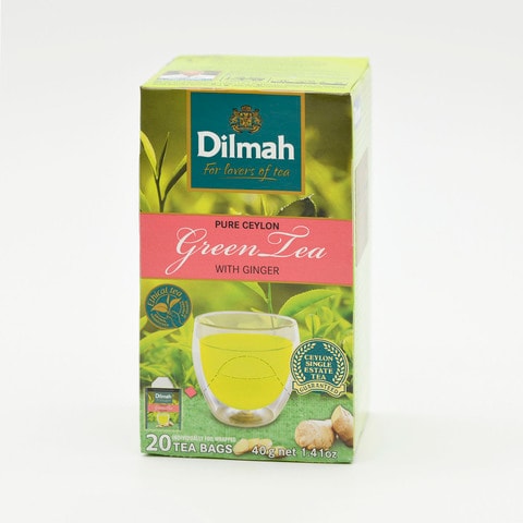 اشتري ديلما شاي أخضر بالزنجبيل 20 كيس × 2 جرام في السعودية