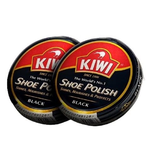 Kiwi Shoe Polish Black Twin Pack Offer 2 x 45ml