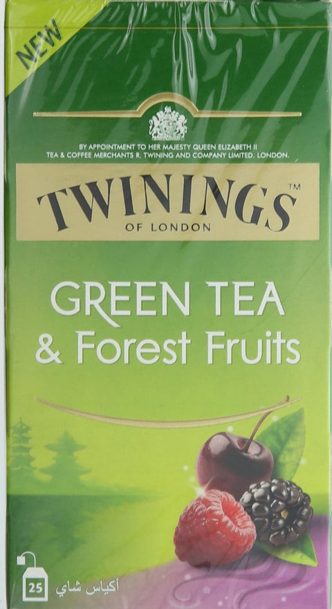 Twinings green tea &amp; forest fruits 1.5 g x 25 bage