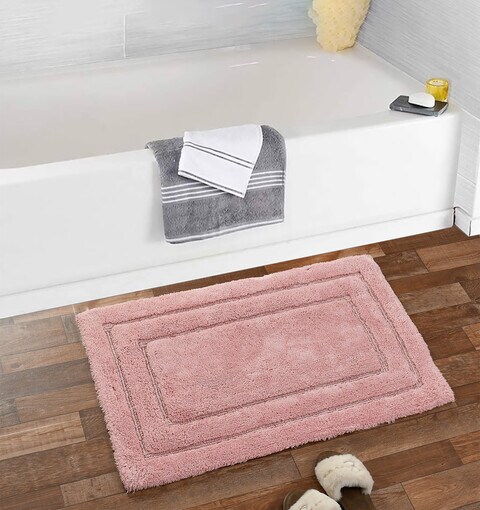 Home Style Shemtron Cotton Bath Mat Pink 50X80 cm