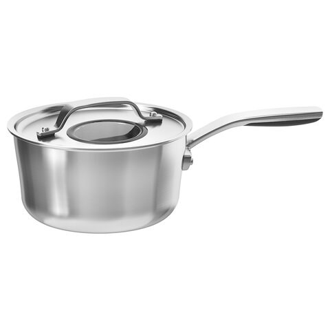 Sensuell - Saucepan With Lid, Stainless Steel/Grey