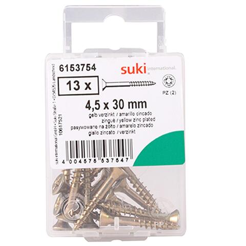 Suki 6153754 Chipboard Screws (3 x 0.5 cm, Pack of 13)
