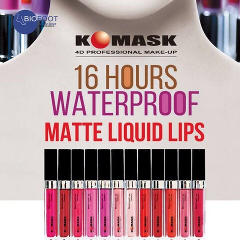Komask 16Hours Waterproof Matte Liquid Lips 4D Professional, M08-MANDARINE