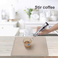 Fj Fj Rechargeable Milk Frother Handheld 3-Speed Adjustable For Latte Coffee Cappuccino, Kitdine Egg Mixer With 2 Whisks, Mini Blender And Foamer Perfect For Hot Chocolate (Sliver)