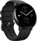 Zepp E Circle Smart Watch Health And Fitness Tracker With Heart Rate, SpO2 And Rem Sleep Monitoring, Stainless Steel Body, Leather Band, Moon Gray, Onyx Black, W1936Ov1Q