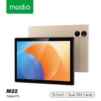 Modio M22 10.1 Inch 5g Android Tablet with Wireless Keyboard and Earbuds 8GB Ram 256GB Rom Dual Sim and Dual Camera 6000mAh Battery