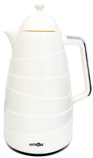 Homeway - 1 Liter Volume Capacity Vacuum Flask, White - Hw-1190