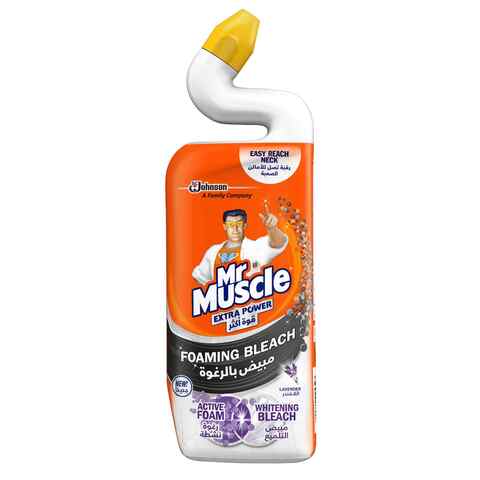 Mr Muscle Extra Power Foaming Bleach Gel Toilet Cleaner Lavender 750ml