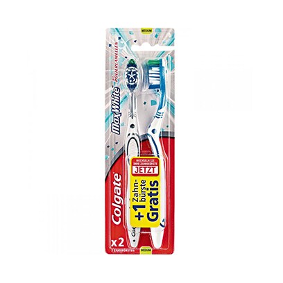 Colgate Max White Toothbrush Medium 2 Pieces