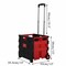 Aiwanto 25Kg Foldable Shopping Trolley Storage Basket Two-Wheeled Trolley Hand Cart(Red/Black)