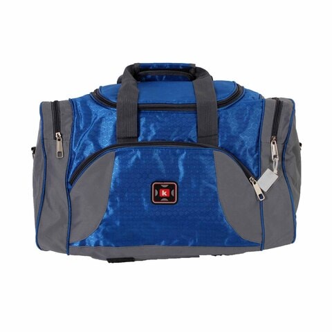 Travel Duffel Bag Grey And Blue