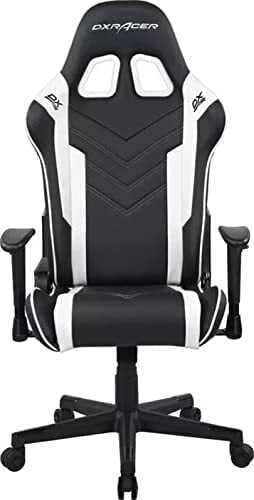 DXRacer P Series Gaming Chair, Premium PVC Leather Racing Style Office  Computer Seat Recliner with Ergonomic Headrest and Lumbar Support (Black 