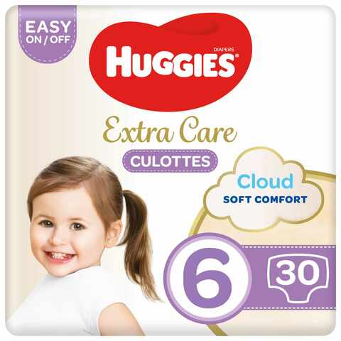 Huggies Extra Care Diaper Pants Size 15-25kg Mega Pack White 30 count price in UAE | Carrefour UAE | supermarket kanbkam