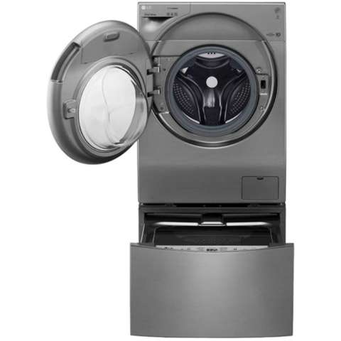 Buy Lg Twinwash Front Loading Washing Machine 12kg With Dryer 7kg F4v5rgp2t F8k5xnk4 Silver Online Shop Electronics Appliances On Carrefour Uae