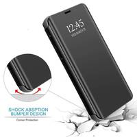 Mirror View Flip Protective Case Cover For Samsung A51 4G Black