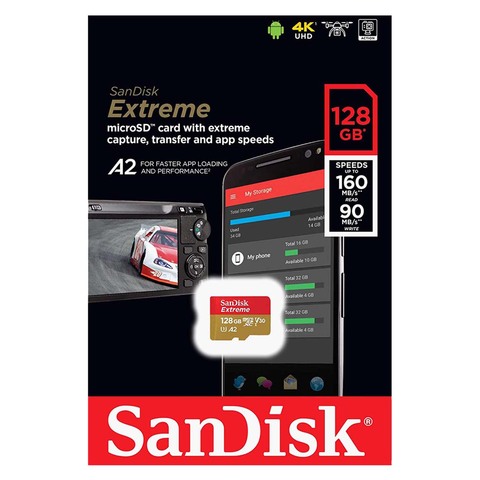 SanDisk Extreme SDSQXA1 GN6MN Micro SDXC  UHS-I 128GB